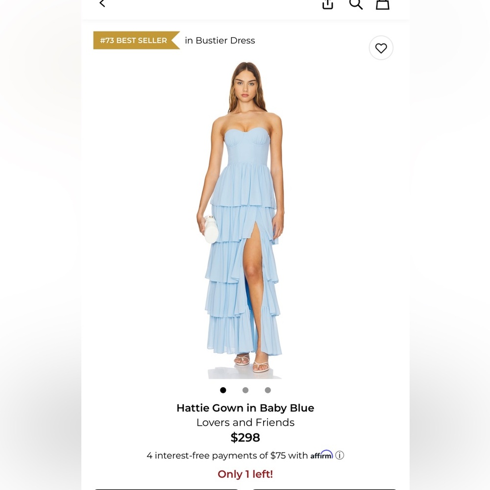 Lovers + Friends Light Blue Evening Dress